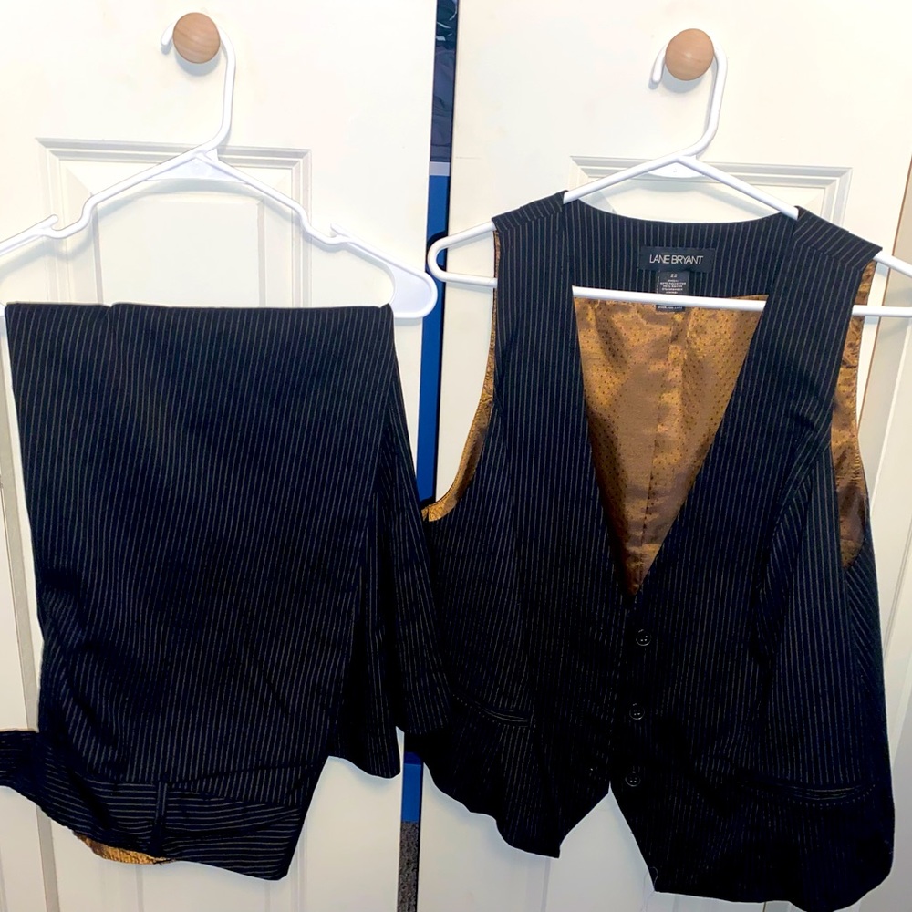 Lane Bryant Pinstripe Suit vest & pants 20/22